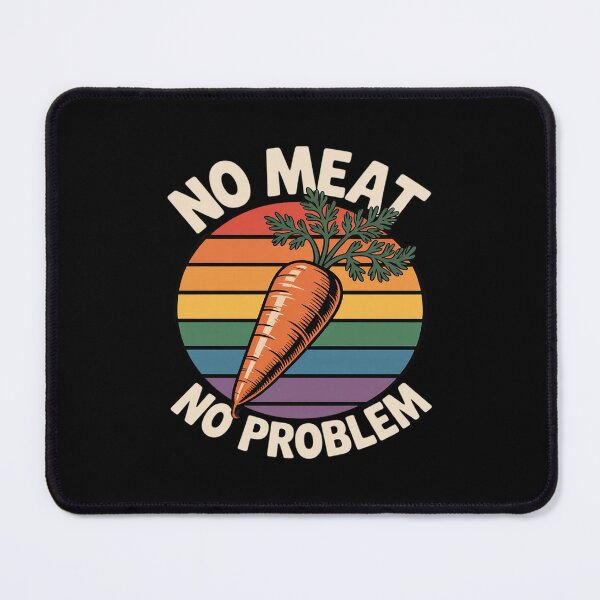 Item preview, No meat no problem Veganism Vegetarian Veggie designed and sold by Shannon Bosley.