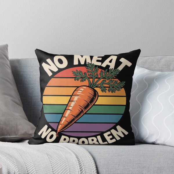Item preview, No meat no problem Veganism Vegetarian Veggie designed and sold by Shannon Bosley.