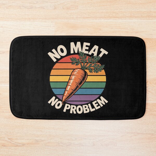 Item preview, No meat no problem Veganism Vegetarian Veggie designed and sold by Shannon Bosley.