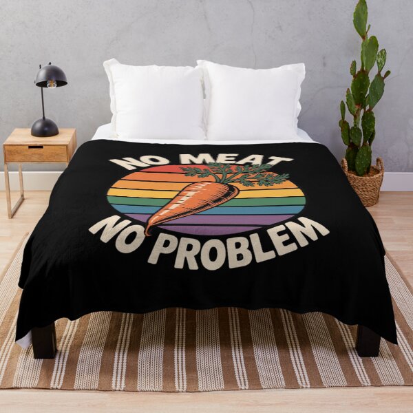 Item preview, No meat no problem Veganism Vegetarian Veggie designed and sold by Shannon Bosley.