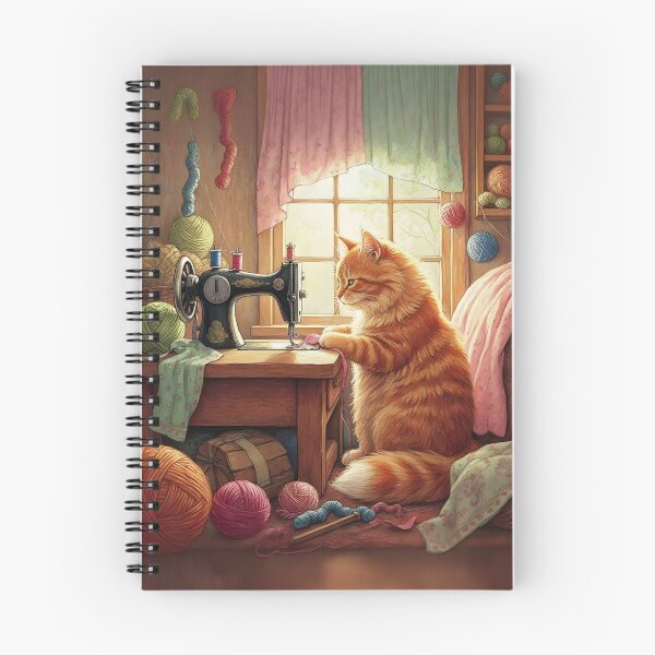 Item preview, Easily Distracted By Cats And Sewing - A Cat Sewing designed and sold by Wiss2Arts.