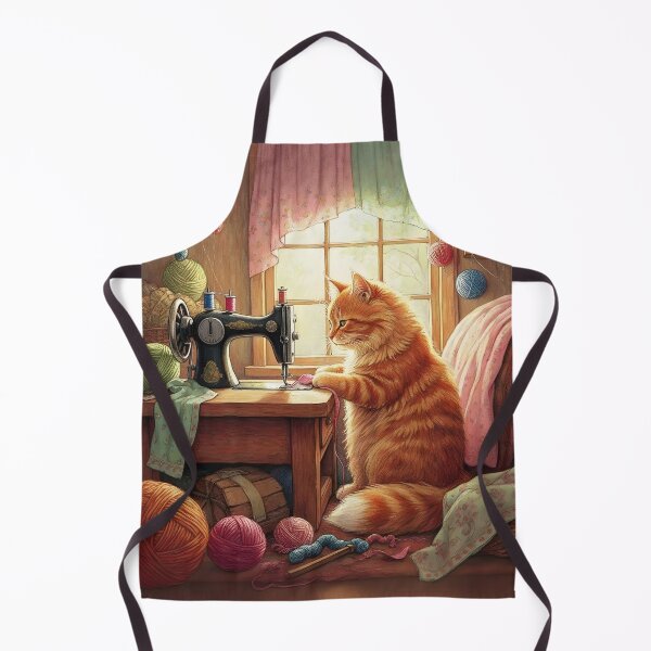 Item preview, Easily Distracted By Cats And Sewing - A Cat Sewing designed and sold by Wiss2Arts.