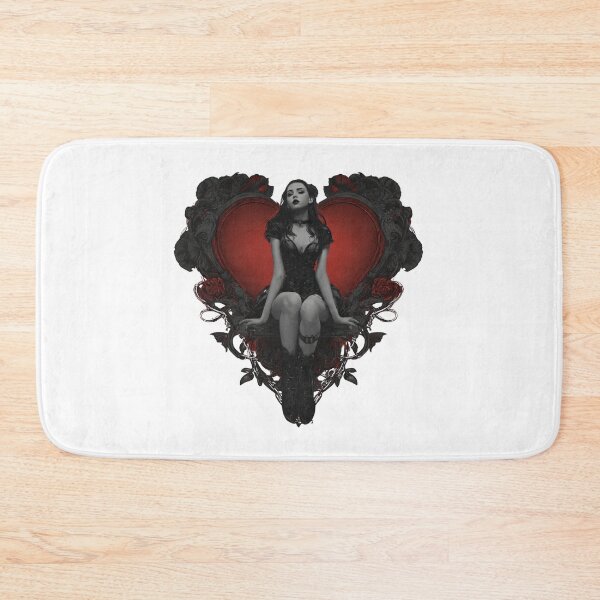 Item preview, Gothic Girl Valentines Heart Shirt Romantic Gifts designed and sold by PluffyPanda.