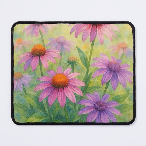 Item preview, Summer Coneflowers in Watercolor designed and sold by TinCatOutPost.