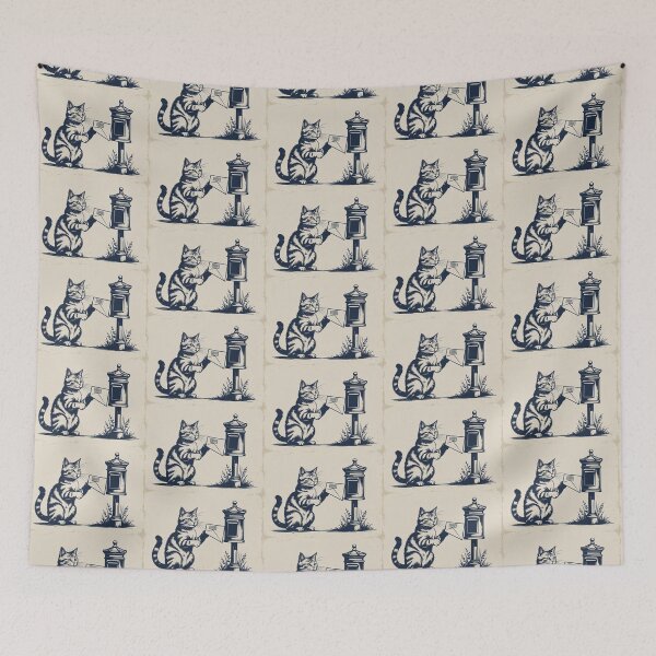Item preview, Vintage Mail Cat – The Morning Letter designed and sold by LEO'S CREATURE　れおずくりーちゃー.