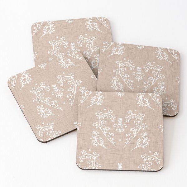 Item preview, Fern Heart Country Floral - Mocha Mousse Neutral Beige Taupe Earth Tone designed and sold by LoveAlways-AEP.