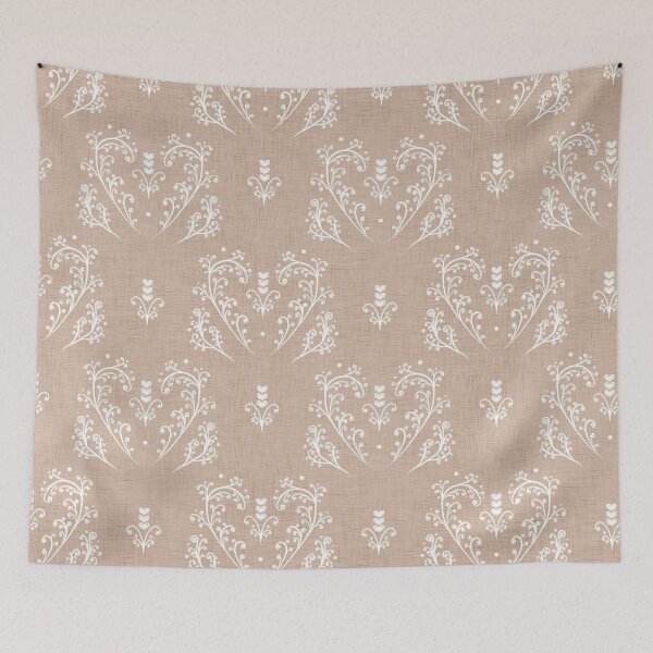 Item preview, Fern Heart Country Floral - Mocha Mousse Neutral Beige Taupe Earth Tone designed and sold by LoveAlways-AEP.