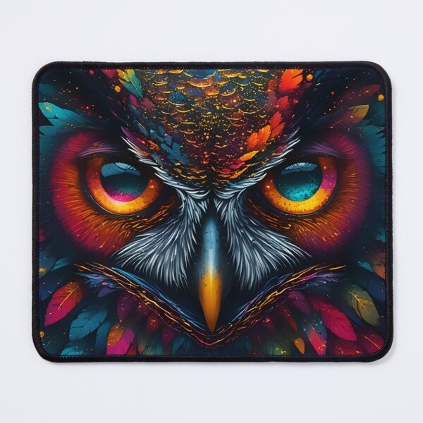 Item preview, Rainbow Feather Owl designed and sold by Neer arts.
