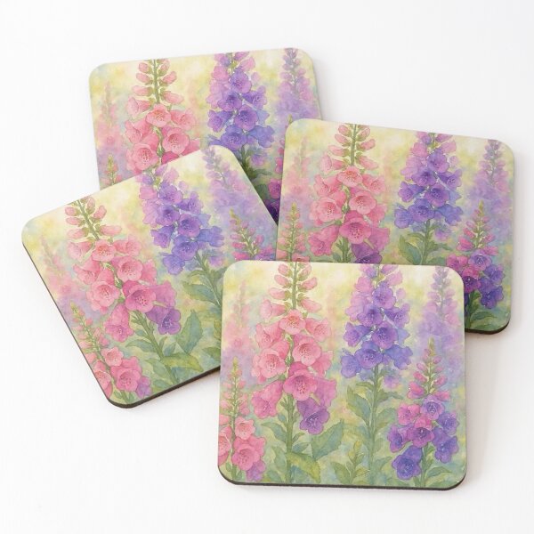 Item preview, Pink and Purple Foxgloves designed and sold by TinCatOutPost.