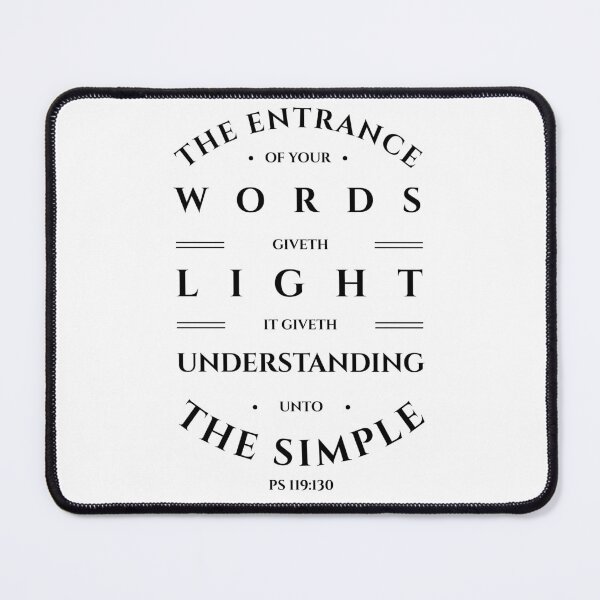 Item preview, Psalm 119:130 Word of God Giveth Light Typography designed and sold by Clothed in Scripture.