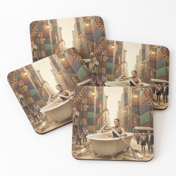 Item preview, The Broken Idols Series : "The Daily Grind: Coffee Flood in Container City" designed and sold by Virtual-Studio-Geebaki.