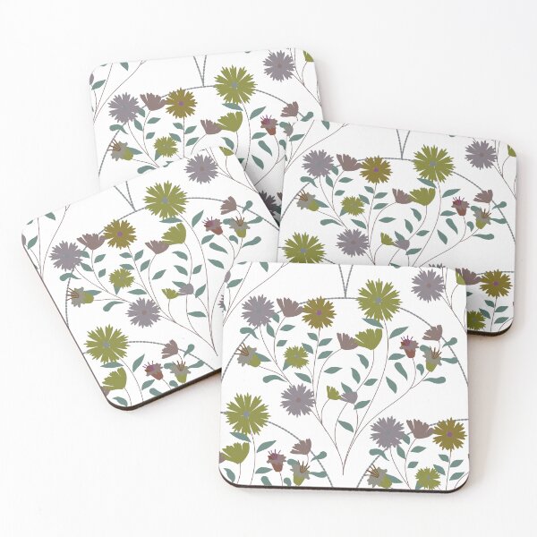 Item preview, Elegant Seamless Summer Garden Floral Pattern with Geometric Accents designed and sold by Mimick-deco.
