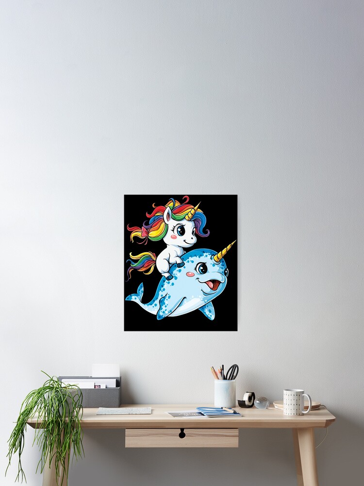 Unicorn Narwhal T Shirt Girls Kids Rainbow Unicorns Squad