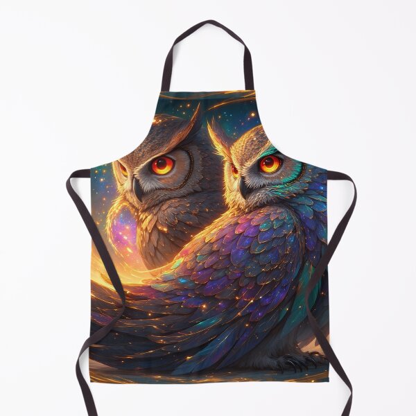 Item preview, Cosmic Night Owl – Radiant Color Feather designed and sold by Neer arts.