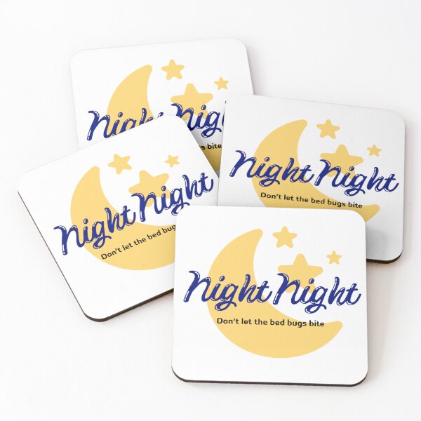 Item preview, Night Night Don't Let The Bed Bugs Bite Stickers Magnet TShirt Prints Toddler Baby Wall Art Moon Sleep Card Home Work Kitchen Room Redbubble Shop designed and sold by Saritas Boutique Shop.