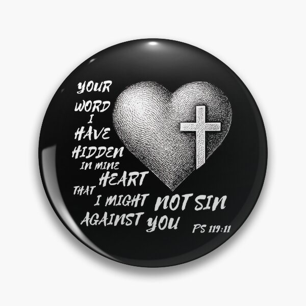 Item preview, Psalm 119:11 Word of God Heart Bible Verse designed and sold by Clothed in Scripture.
