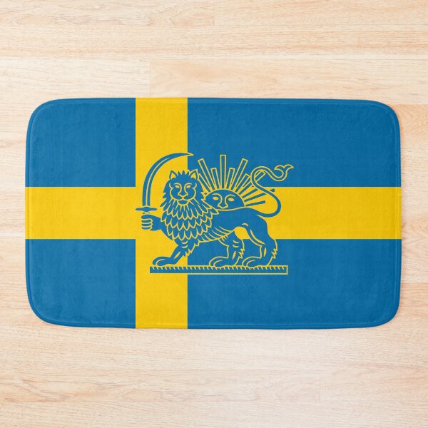 Item preview, Swedish–Iranian Heritage Flag | Lion and Sun Fusion designed and sold by FlagX.