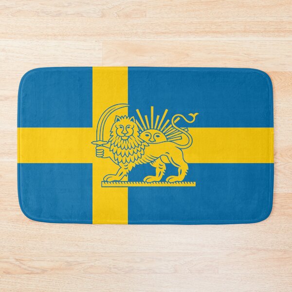 Item preview, Swedish–Iranian Heritage Flag | Lion and Sun Fusion designed and sold by FlagX.