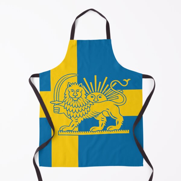 Item preview, Swedish–Iranian Heritage Flag | Lion and Sun Fusion designed and sold by FlagX.