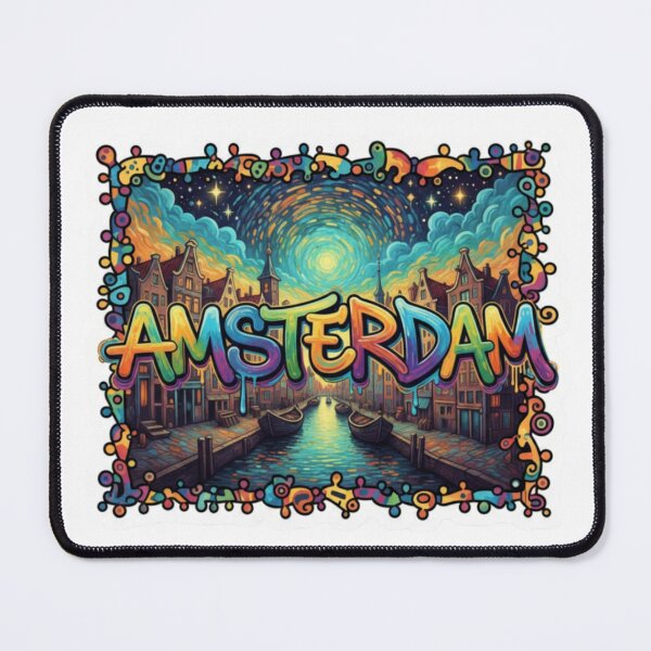 Item preview, Amsterdam Psychedelic Streets – Viral Art Drop 2026 Sticker designed and sold by Imaginarium of Chaos falcon88 .