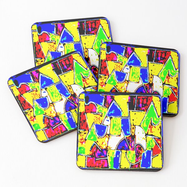 Item preview, blue monday electrize 3 colorful geometric abstract design designed and sold by SmashingDeals.