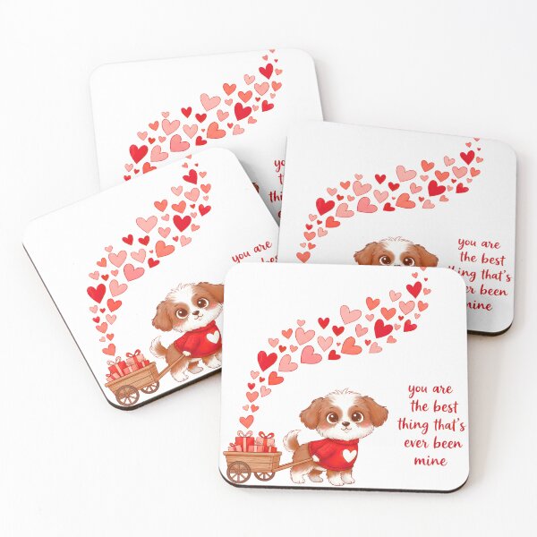 Item preview, Cute Puppy Valentine – You Are the Best Thing Love Hearts Gift T-Shirt designed and sold by Shivartdesign36.