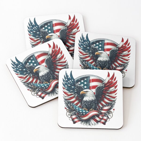 Item preview, Majestic American Flag Bald Eagle Patriotic Art designed and sold by Bulk store .