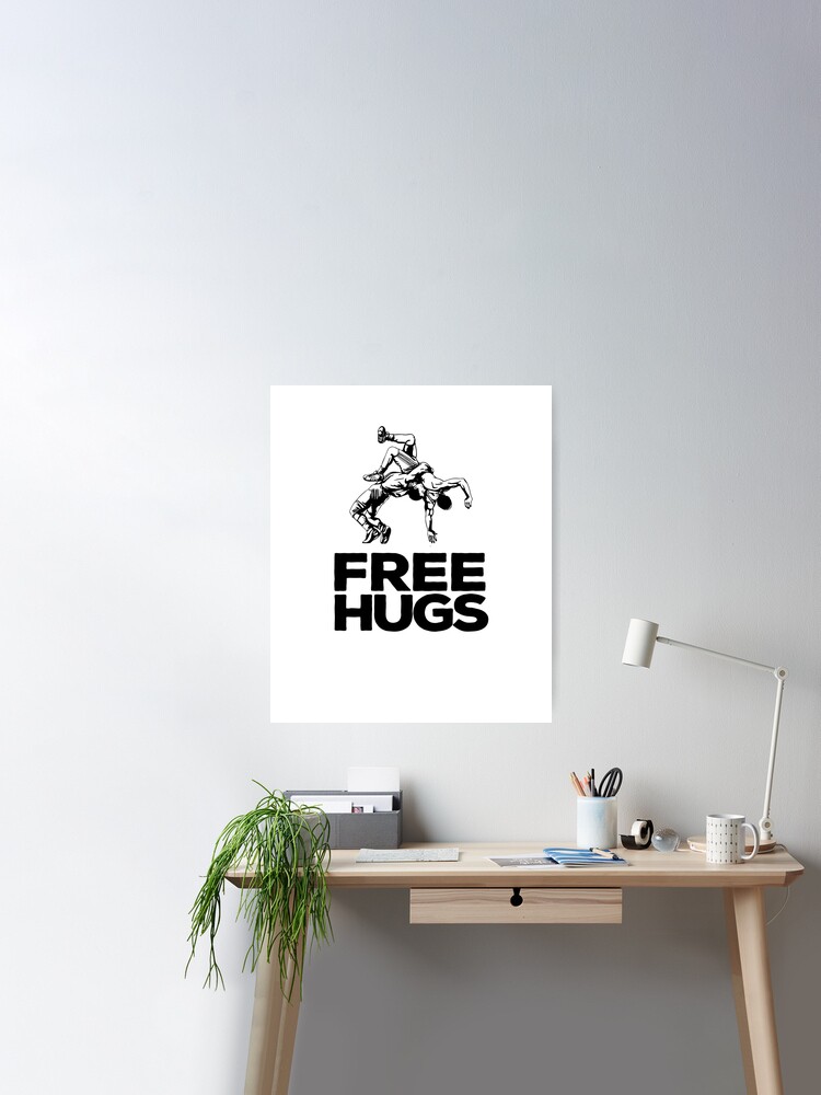 Free Hugs Wrestling Sticker for Sale by TeeTimeGuys