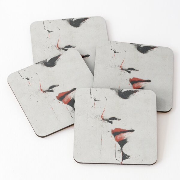 Item preview, Red Lips Muse | Postmodern Minimalist Woman Portrait with Texture designed and sold by FlowNestStudio.