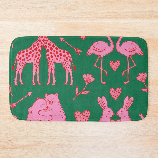Item preview, Pink Forest Animal Couples Valentine Pattern designed and sold by zzz888.