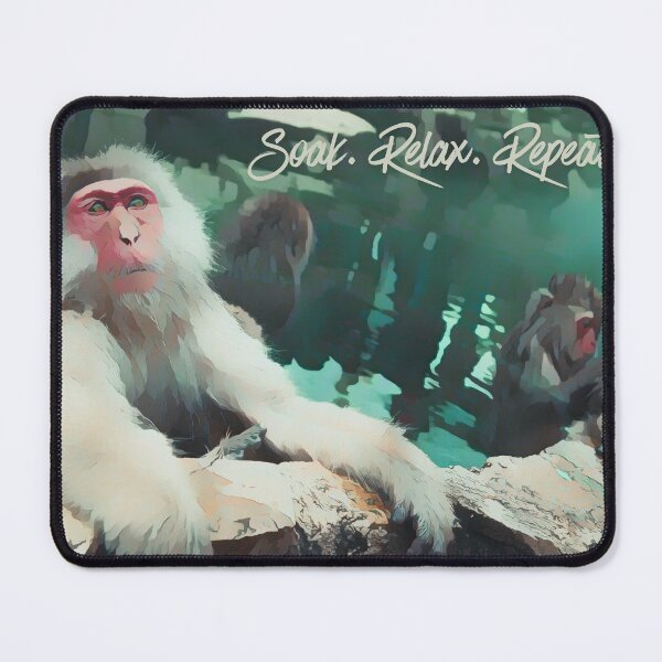 Item preview, Soak. Relax. Repeat. – Snow Monkey in a Japanese Hot Spring designed and sold by JapanPopArt.