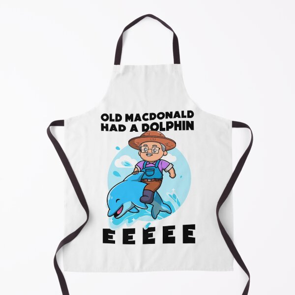 Item preview, Old MacDonald had a dolphin - Funny kids farmer pun - on light colors designed and sold by messy-nessie.