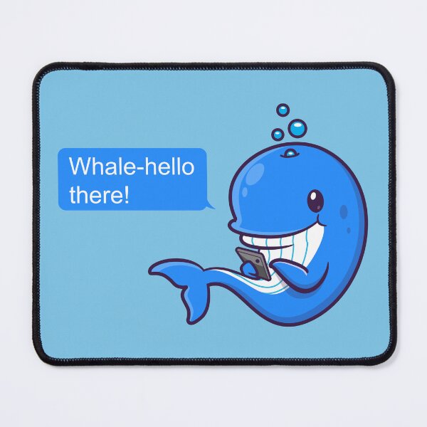 Item preview, Whale hello there - funny whale greeting on phone designed and sold by messy-nessie.