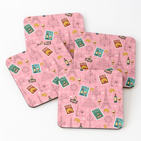 Item preview, City of Love Paris with vintage icons and stamps designed and sold by Studio Pico.