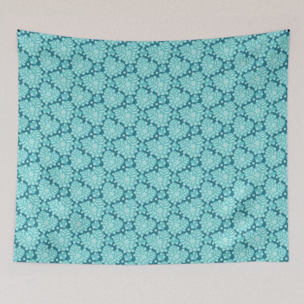 Item preview, Blooming heart pattern in mint palate designed and sold by Kaushlydraw.