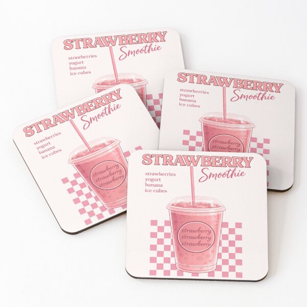 Item preview, Strawberry Smoothie – Ilustración Aesthetic de Batido de Fresa designed and sold by Randomundi.