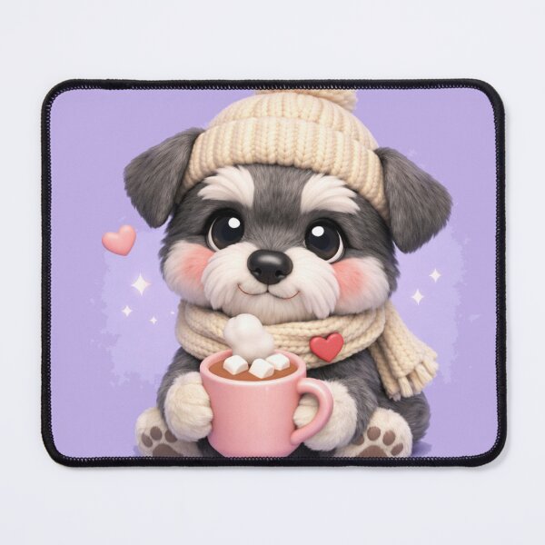 Item preview, Winter Walkies Schnauzer Mom – Cute Cozy Puppy Cocoa Shirt designed and sold by dogmomtees.