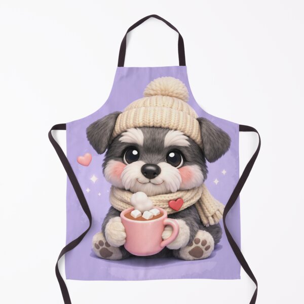 Item preview, Winter Walkies Schnauzer Mom – Cute Cozy Puppy Cocoa Shirt designed and sold by dogmomtees.