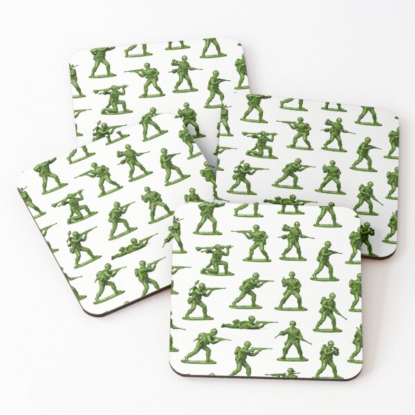 Item preview, Green plastic toy soldier pattern  designed and sold by Roxburylane.