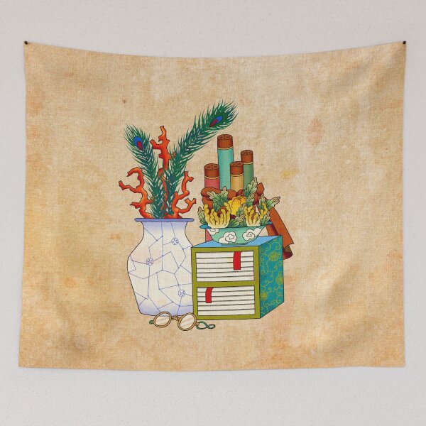 Item preview, Korean Folk Art Chaekgeori B - Scholarly Ambition  designed and sold by QamarART Paintings.