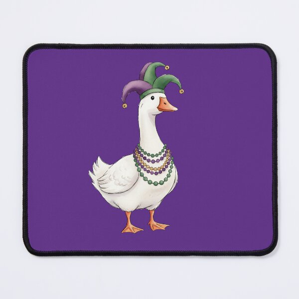Item preview, Mardi Gras Goose Wearing Beads – Funny Carnival Goose Illustration designed and sold by SkyTastic.