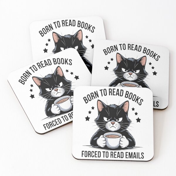 Aperçu de l'œuvre Né pour lire des livres, forcé de lire des e-mails créée et vendue par TheRetroStyle.