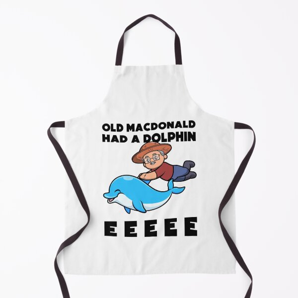 Item preview, Old MacDonald had a dolphin - punny kids farmer joke - on light colors designed and sold by messy-nessie.
