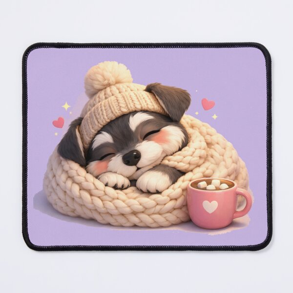 Item preview, Winter Walkies – Schnauzer Mom Cozy Nap Cocoa Cute Shirt designed and sold by dogmomtees.