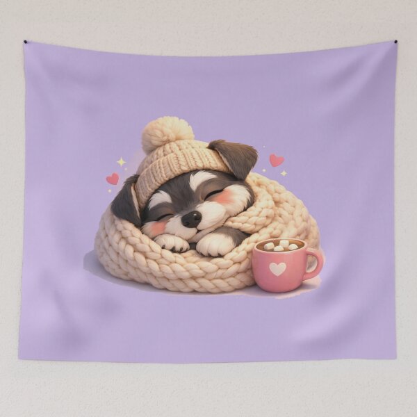 Item preview, Winter Walkies – Schnauzer Mom Cozy Nap Cocoa Cute Shirt designed and sold by dogmomtees.
