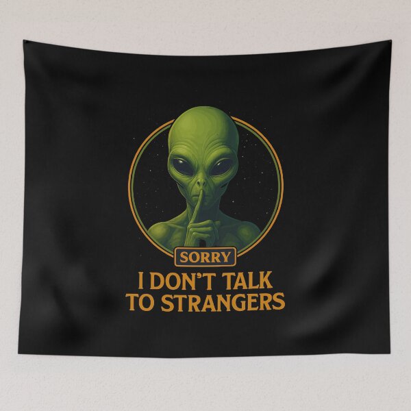 Item preview, Alien Silence Statement – Cosmic Attitude with a Twist designed and sold by digijob.