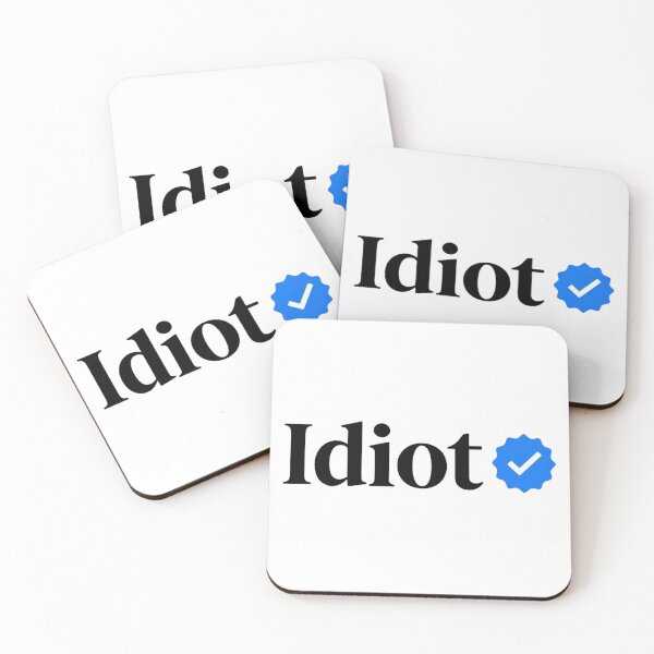 Item preview, Bold Statement – Minimalist “Idiot” with Verified Twist designed and sold by PixelVibe782.