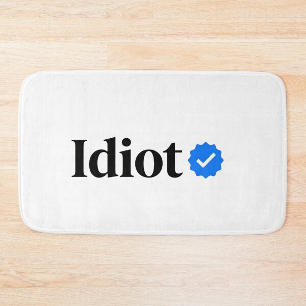 Item preview, Bold Statement – Minimalist “Idiot” with Verified Twist designed and sold by PixelVibe782.