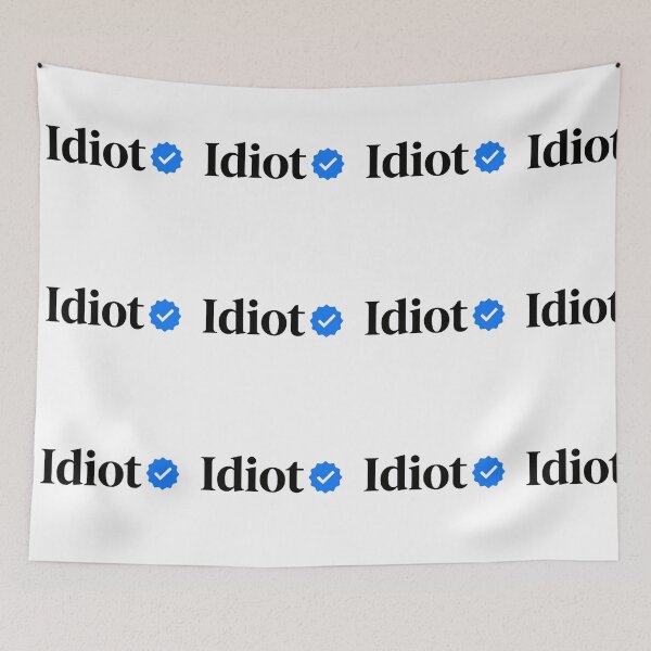 Item preview, Bold Statement – Minimalist “Idiot” with Verified Twist designed and sold by PixelVibe782.