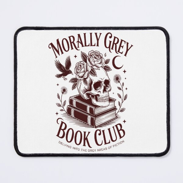 Item preview, Morally Grey Book Club Skeleton Books Lover Bookworm designed and sold by NicolaMail.
